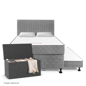 Set Dormitorio Diván 2 plazas + Baúl + Almohada + Protector