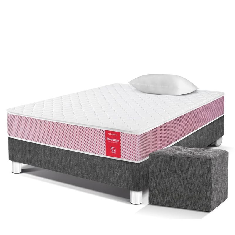 set-cama-medallon-1-5-plazas-charcoal---puff---almohada---protector