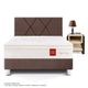 set dormitorio royal prince firme cabecera loft 1.5 plz chocolate + velador flotante