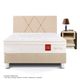 set dormitorio royal prince firme cabecera loft 1.5 plz champagne + velador flotante