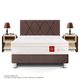 set dormitorio royal prince firme cabecera loft 2 plz chocolate + velador flotante