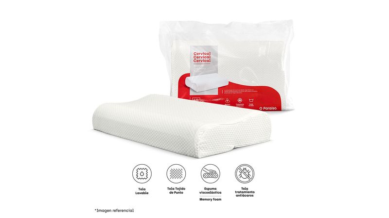 Almohada Viscoelástica Cervical Paraiso 10551 PARAÍSO