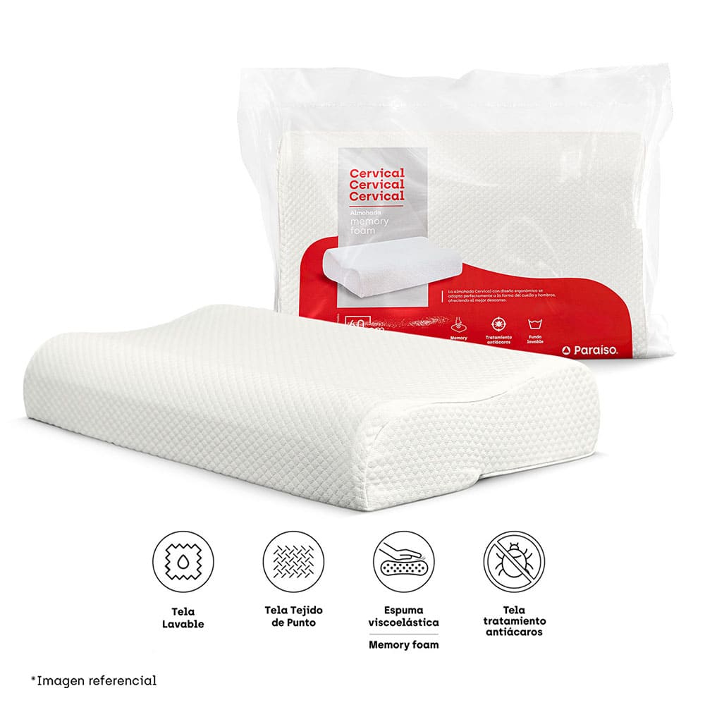Almohada Viscoelástica Cervical Paraiso 10551 PARAÍSO