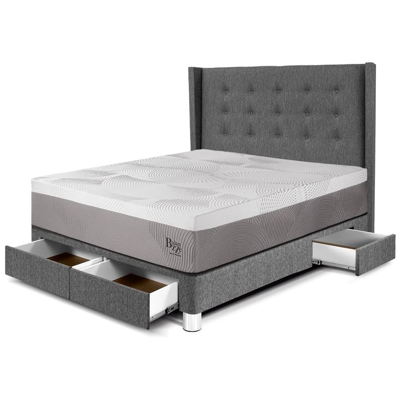 Dormitorio-con-Cajones-Royal-Balanzze-Gold-Gris-|-2-plazas