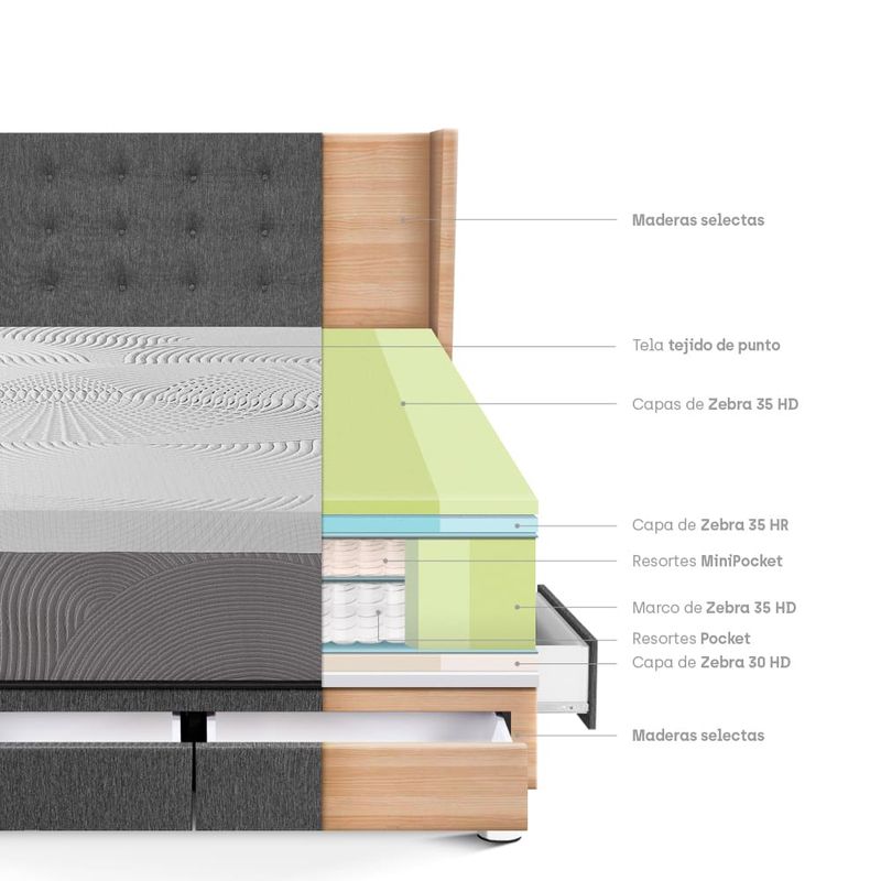 Dormitorio-con-Cajones-Royal-Balanzze-Gold-Gris-|-Queen
