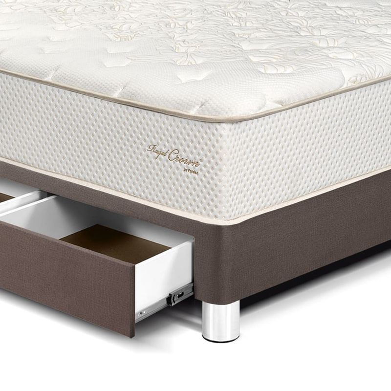 Dormitorio-con-Cajones-Royal-Crown-Blocks-Chocolate-|-2-plazas