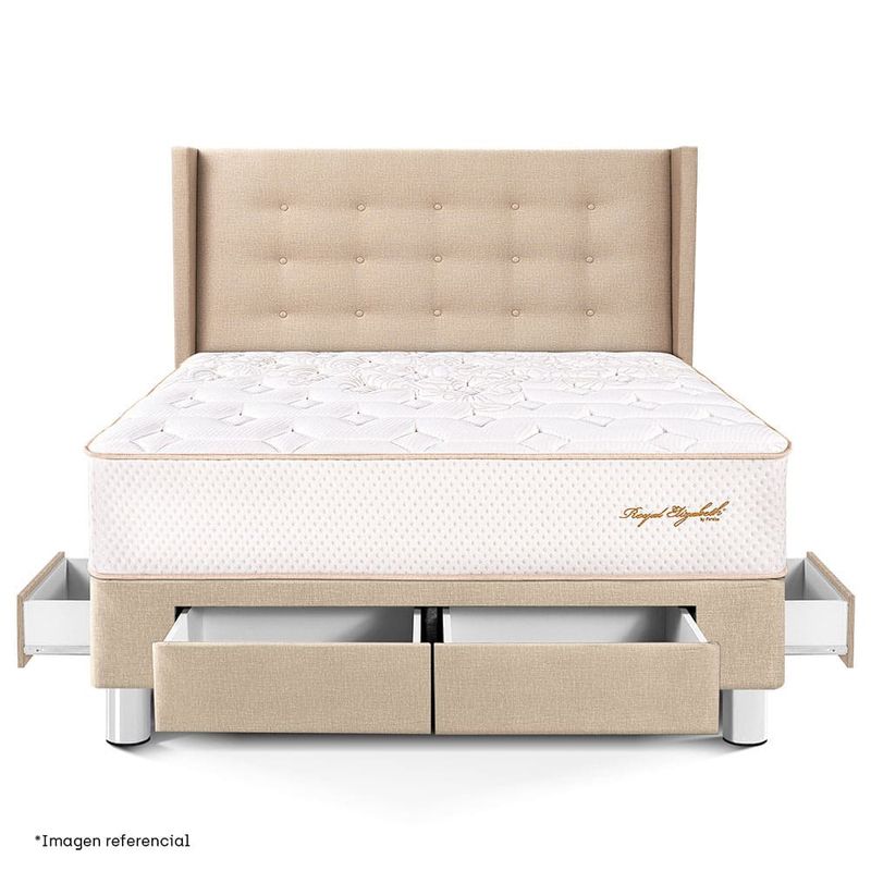 Dormitorio-con-Cajones-Royal-Elizabeth-Gold-Champagne-|-2-plazas
