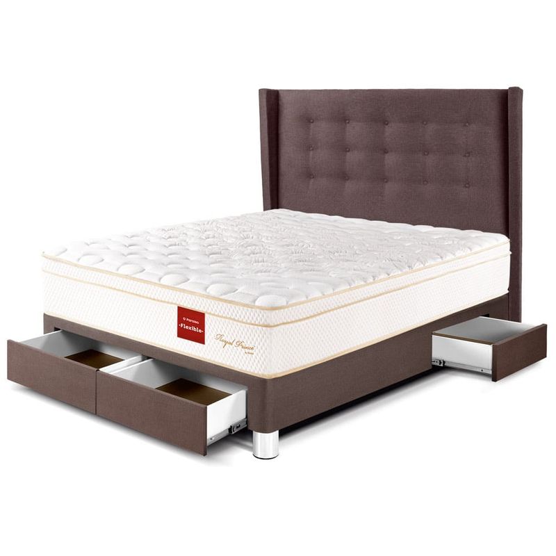 Dormitorio-con-cajones-Royal-Prince-Flexible-Gold-Chocolate-|-2-plazas