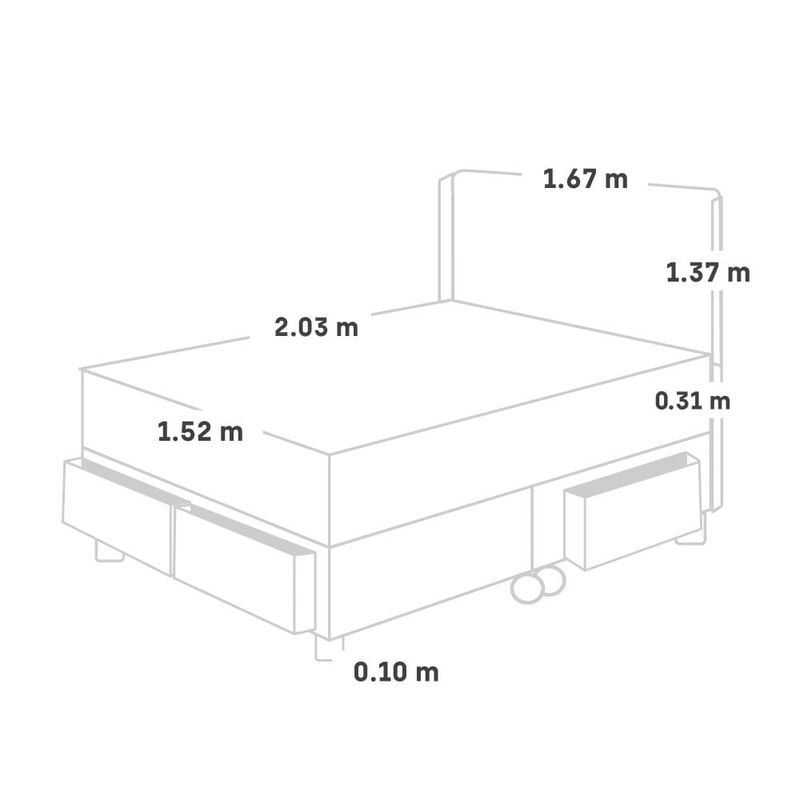 Dormitorio-con-cajones-Royal-Prince-Flexible-Gold-Chocolate-|-Queen