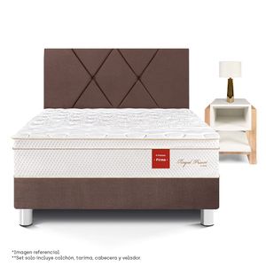 Set Dormitorio Royal Prince Firme Cabecera Loft 1.5 plz + Velador Flotante