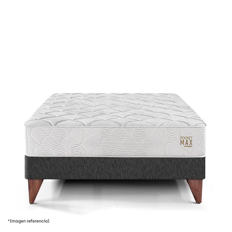 Cama-Europea-Pocket-Max-Charcoal-|-1.5-plazas