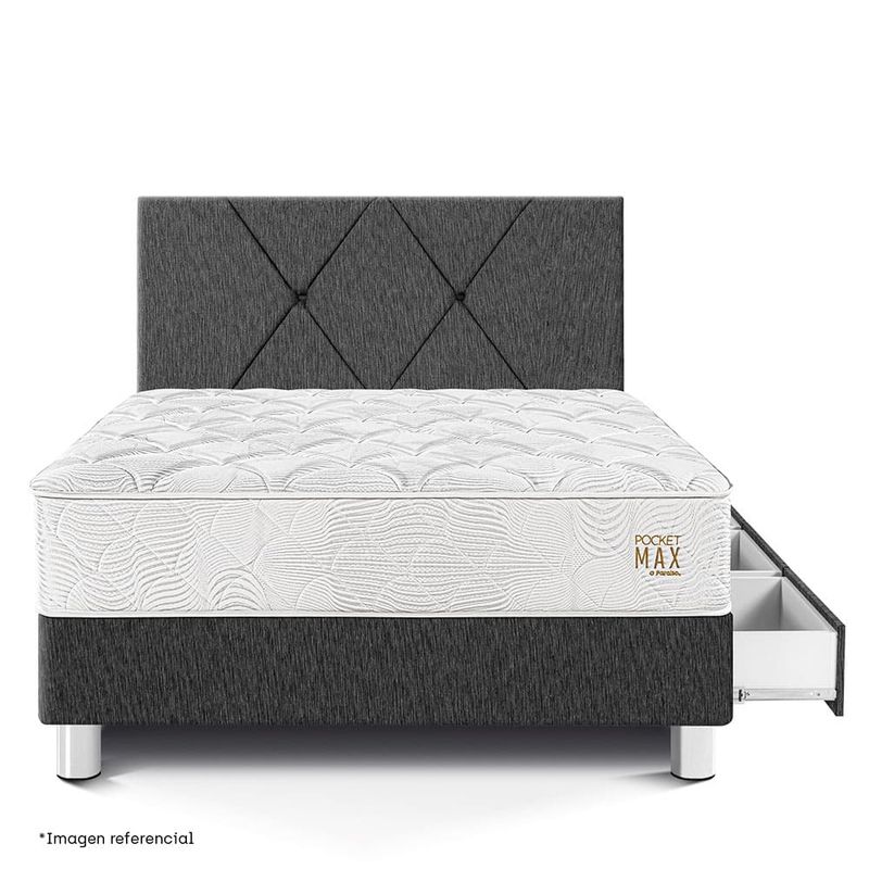 Dormitorio-con-Cajones-Pocket-Max-Charcoal-|-1.5-plazas