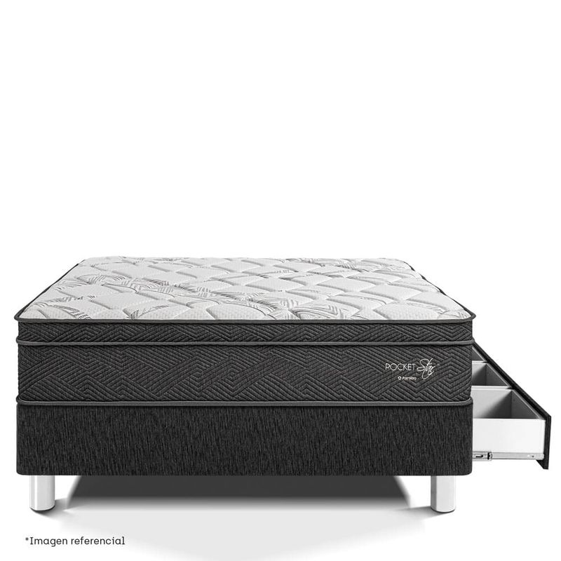 Cama-con-Cajones-Pocket-Star-Charcoal-|-1.5-plazas