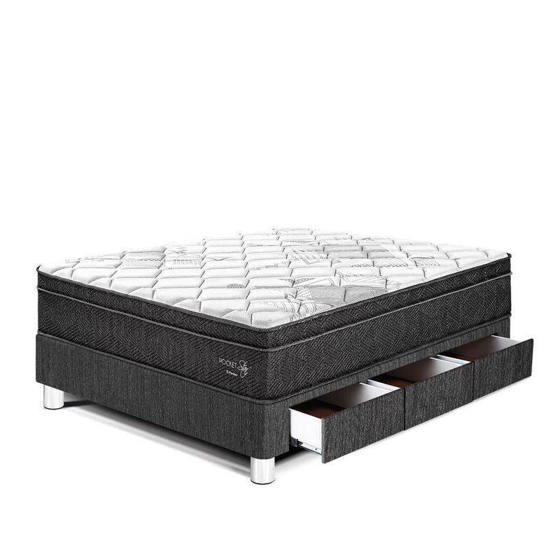 Cama-con-Cajones-Pocket-Star-Charcoal-|-1.5-plazas