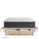 Cama con Cajones Pocket Star Champagne | Queen