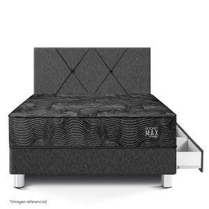 Dormitorio con cajones Pocket Max Black | 1.5 plazas