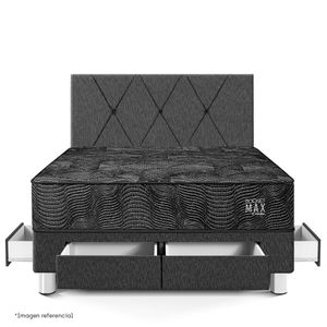 Dormitorio con cajones Pocket Max Black | 2 plazas