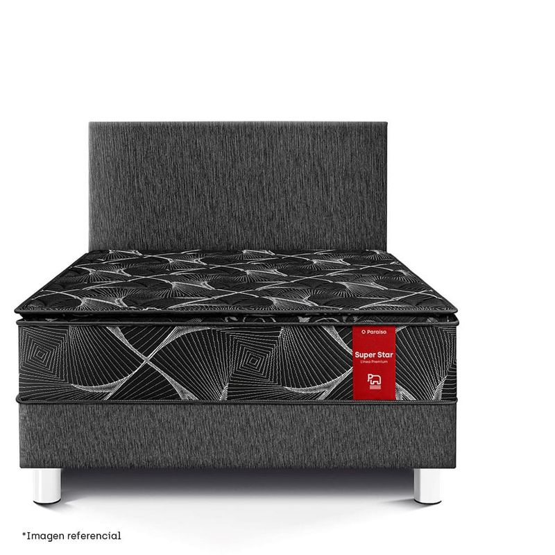 dormitorio-super-star-negro-charcoal-queen