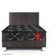 dormitorio super star negro acero queen