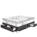 Cama-con-Cajones-Pocket-Advance-Charcoal-Queen