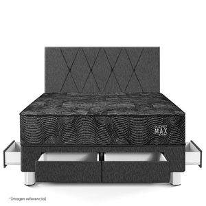 Dormitorio con cajones Pocket Max Black | Queen