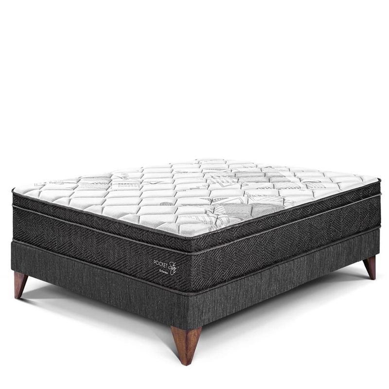 Cama-Europea-Pocket-Star-Charcoal-|-1.5-plazas