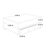 Cama-con-Cajones-Pocket-Star-Charcoal-|-1.5-plazas