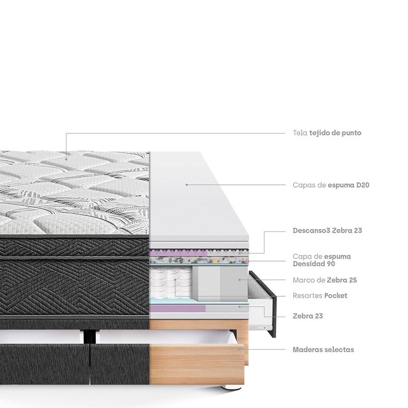 Cama-con-Cajones-Pocket-Star-Charcoal-|-Queen