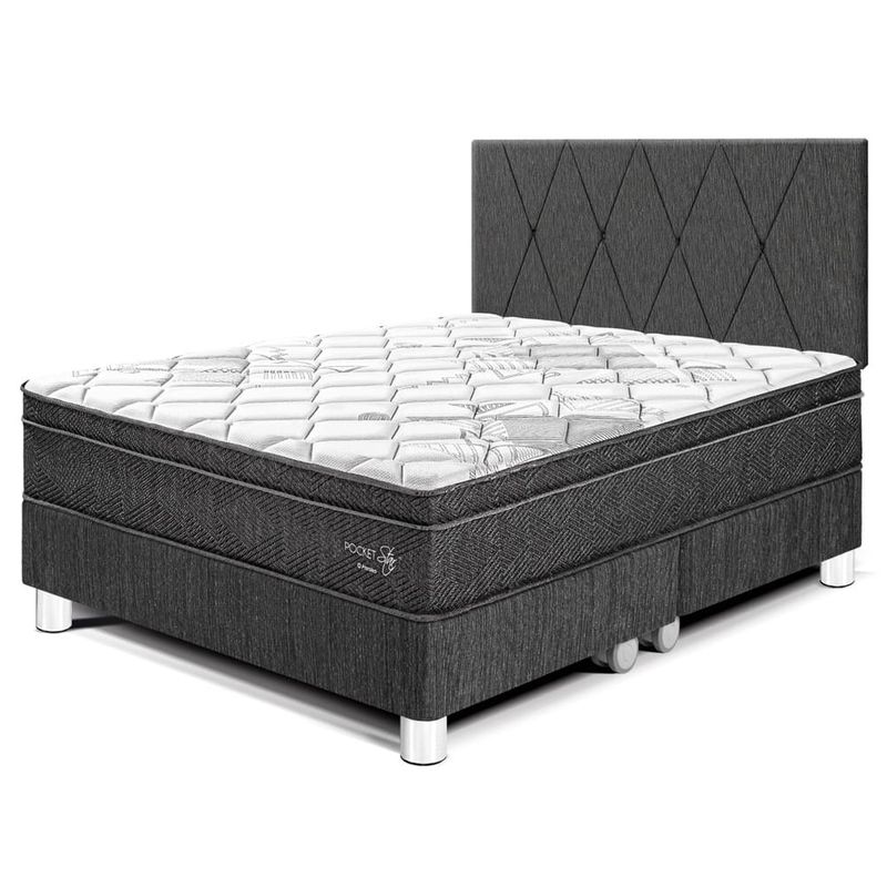 Dormitorio-Pocket-Star-Charcoal-|-Queen