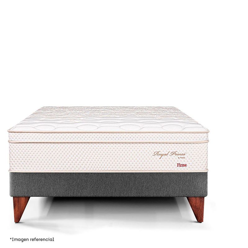 Cama-Europea-Royal-Prince-Firme-Gris-|-1.5-plazas