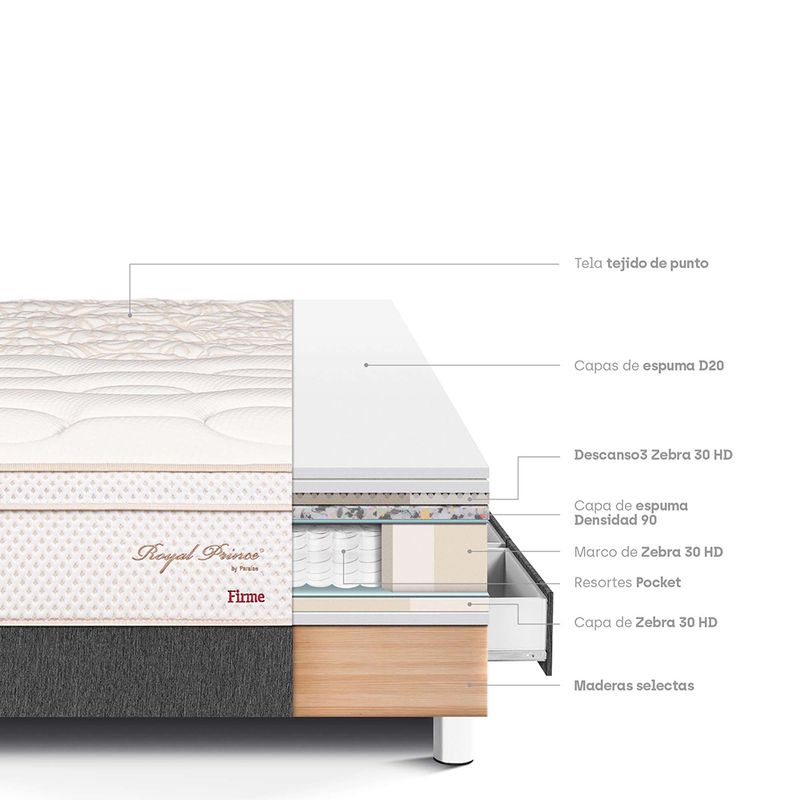 Cama-con-Cajones-Royal-Prince-Firme-Gris-|-1.5-plazas