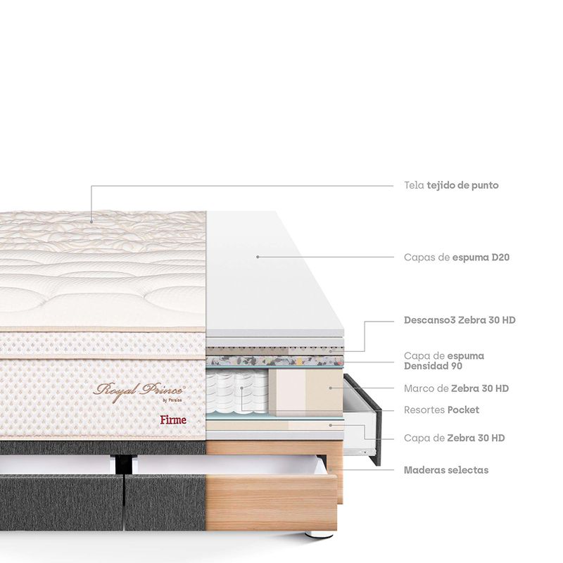 Cama-con-Cajones-Royal-Prince-Firme-Gris-|-2-plazas