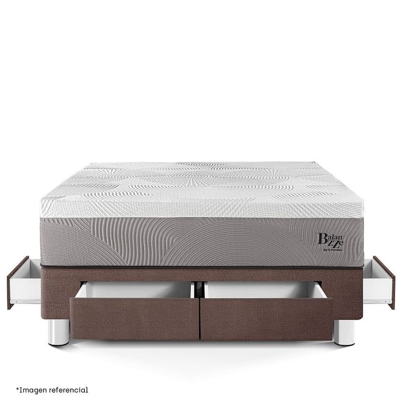 Cama con Cajones Royal Balanzze Chocolate | 2 plazas