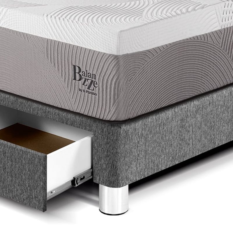 Cama con Cajones Royal Balanzze Gris | King