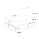 Dormitorio con Cajones Royal Balanzze Blocks Chocolate | Queen