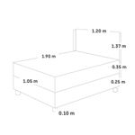 Dormitorio Royal Balanzze Gold Chocolate 1.5 plazas