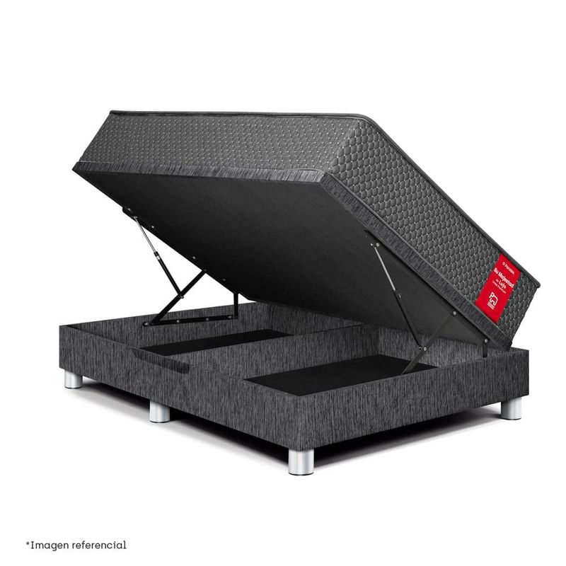 Cama Boxet Su Majestad Charcoal | Queen