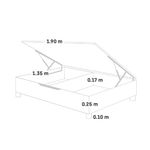 Cama Boxet Su Majestad Gris | 2 plazas