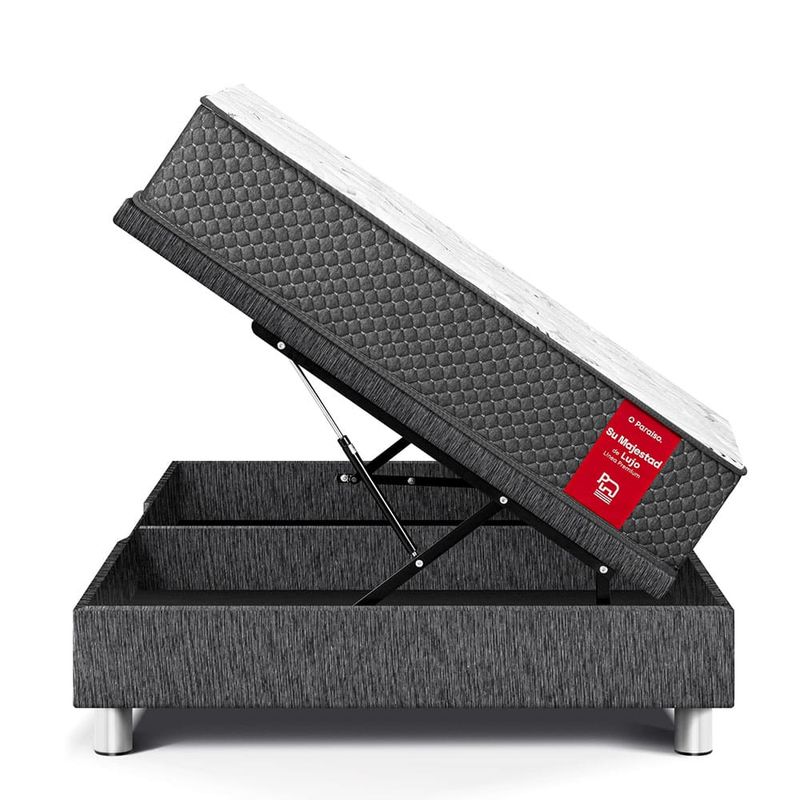 Cama Boxet Su Majestad Charcoal | 2 plazas