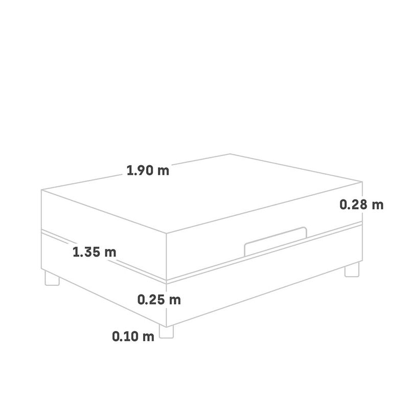 Cama Boxet Su Majestad Charcoal | 2 plazas