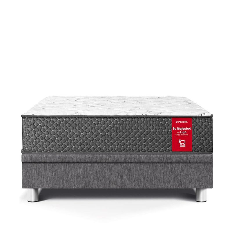 Cama Boxet Su Majestad Gris | 1.5 plazas