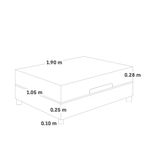 Cama Boxet Su Majestad Gris | 1.5 plazas