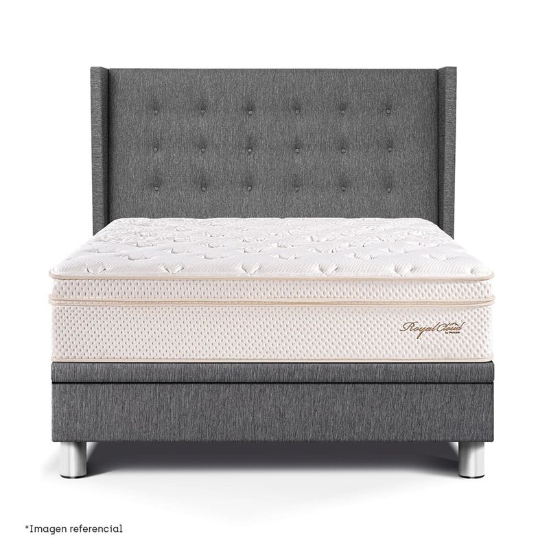 Dormitorio Boxet Gold Royal Cloud Gris | Queen