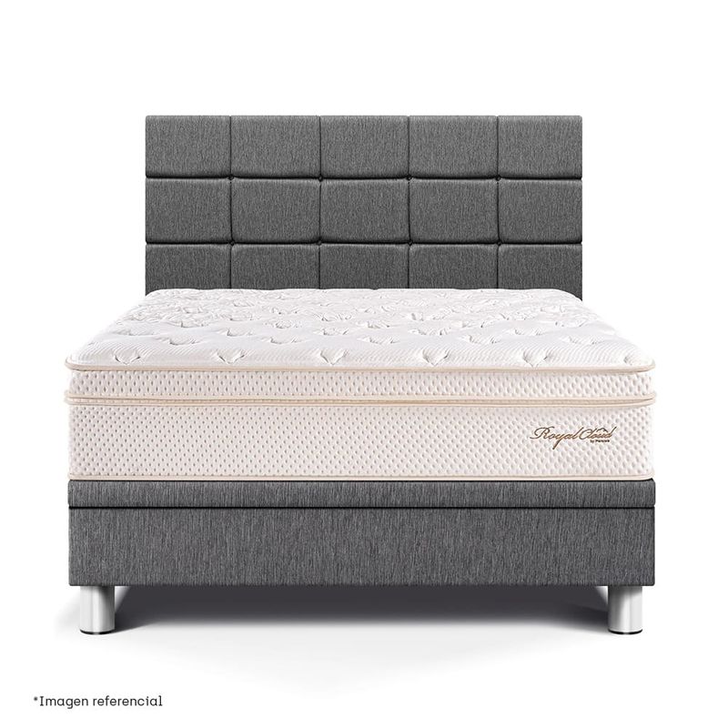 Dormitorio Boxet Blocks Royal Cloud Gris | Queen