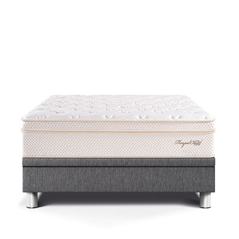 Cama Boxet Royal Cloud Gris | 1.5 plazas