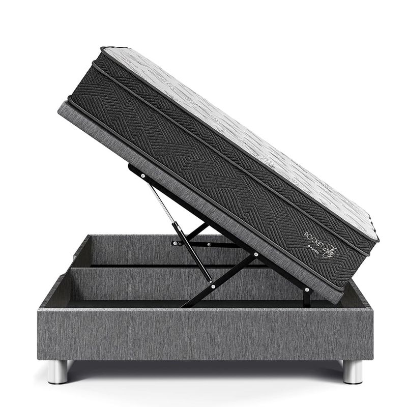 Dormitorio Boxet Blocks Pocket Star Gris | Queen