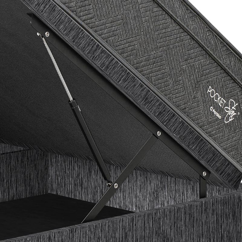 Dormitorio Boxet Blocks Pocket Star Gris | Queen