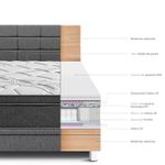 Dormitorio Boxet Blocks Pocket Star Gris | 2 plazas