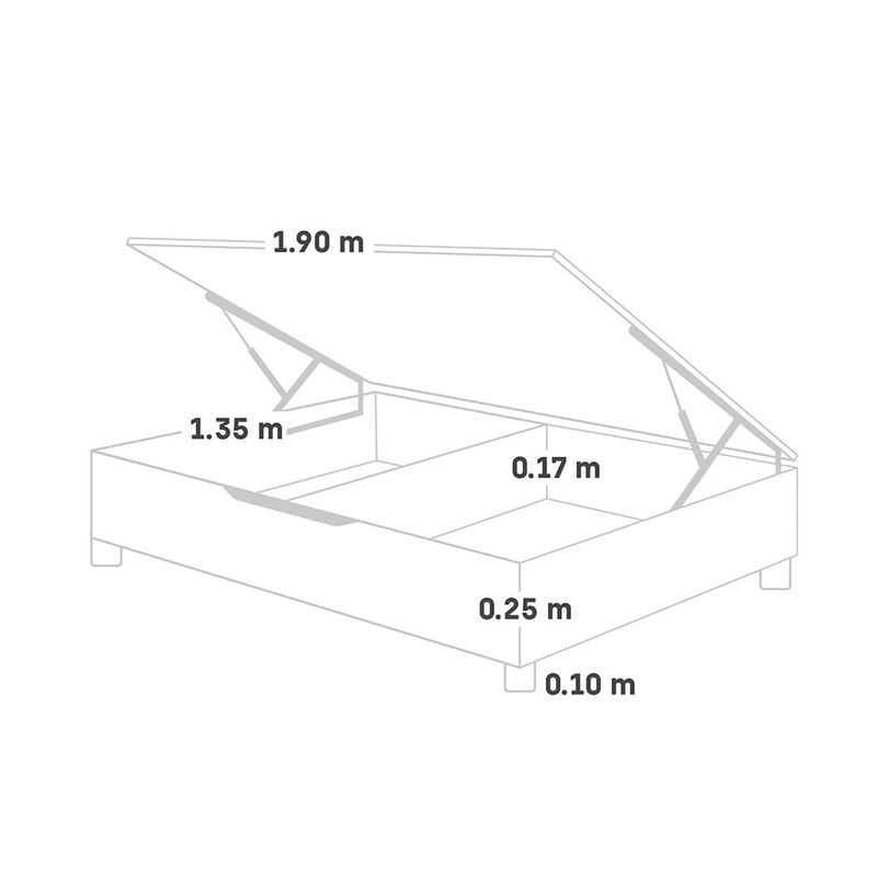Dormitorio Boxet Blocks Pocket Star Gris | 2 plazas