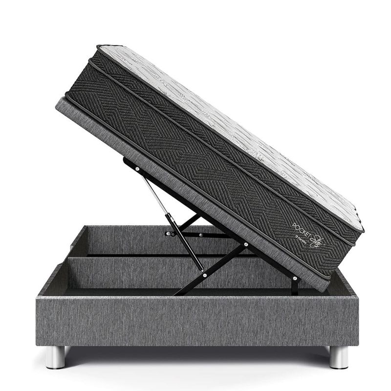 Cama Boxet Super Star Gris | 1.5 plazas